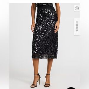 Black Sequin Midi Skirt Old Navy Pencil NEW A-Line Glitter XS Petite Party Bling